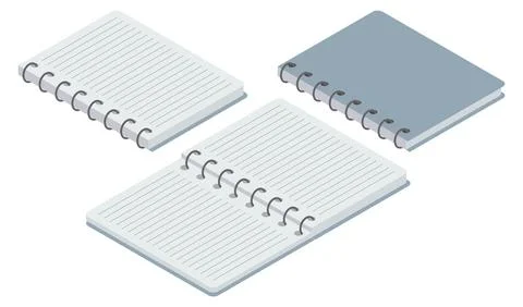 Explore Our Three Spiral Notebooks A Stylish and Versatile Notepad Collecti.. Stock Illustration
