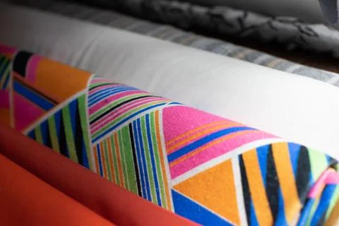 Explore Our Vibrant Fabric Rolls Featuring Unique Patterns Perfect for All Your Stock Photos