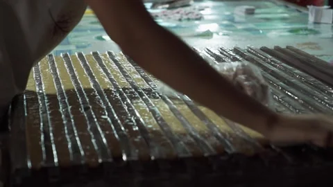 Explore the process of handmade coconut candy in Mekong Delta, Vietnam Stock-Footage 311578082