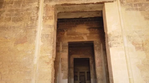 Explore Qasr Qaroun Temple Interior GrecoRoman History of Sobek and Dionysius Stock Footage 317922044