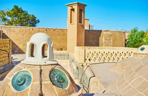 Explore the roofs of Kashan, Iran 写真素材