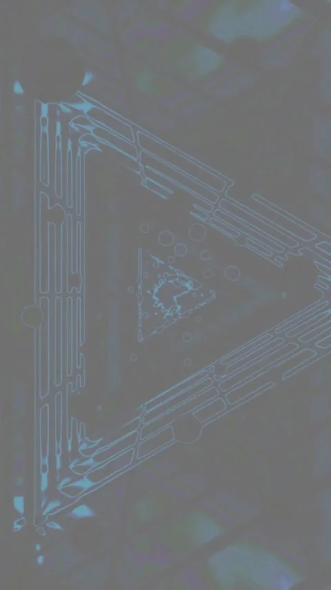 Explore seamless tunnel video loop with vivid blue visuals and geometric pa.. Stock Footage 321569938