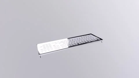 Explore a sleek white keyboard design with modern aesthetics Stock-Footage 283233092