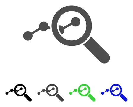 Explore Stats Flat Icon Stock Illustration