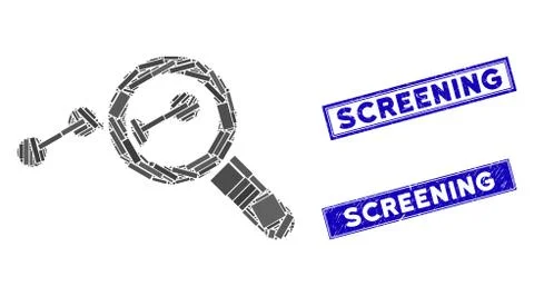Explore Stats Mosaic and Grunge Rectangle Screening Watermarks Illustrazione stock