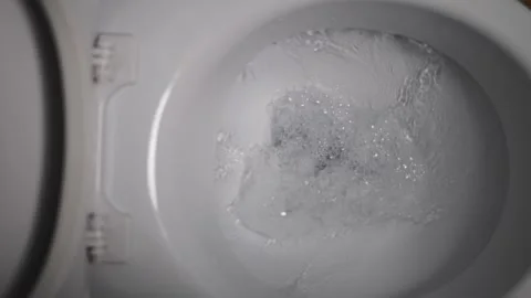 Explore straightforward process of ensuring clean bathroom by flushing the Vidéo 268741963