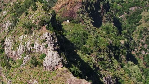 Explore stunning aerial views of Madeira's rugged terrain in Portugal Stock-Footage 322927682