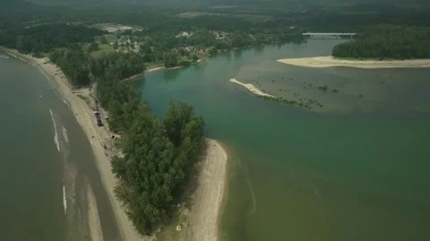 Explore the stunning aerial views of Mersing in Malaysia Stock Footage 313436309