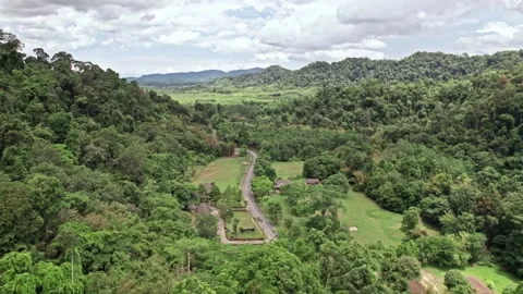 Explore stunning aerial views of nature in Thailand's lush landscapes Stock Footage 310557682