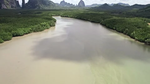 Explore stunning aerial views of Thailand's natural beauty and serene landscapes Video stock 310558668