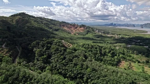 Explore stunning aerial views of Thailand's natural beauty and landscapes Video stock 310560687