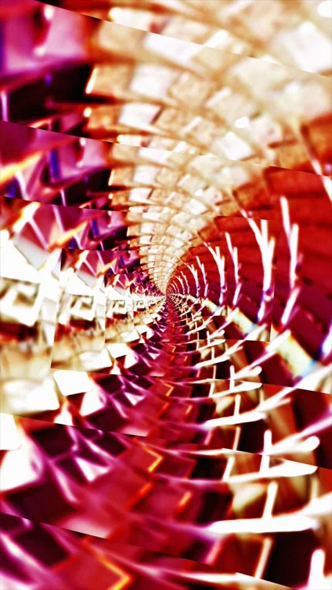 Explore a stunning animation featuring a twisting spiral of rich colors Video stock 315341829