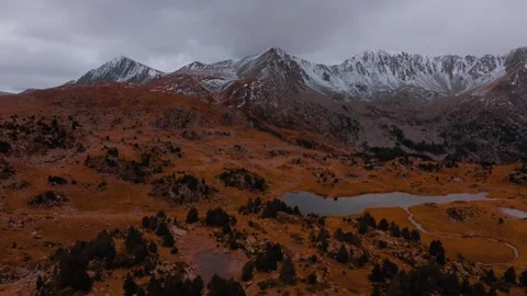 Explore stunning autumn mountains and serene lakes in nature Stock Footage 320303966