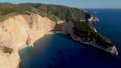 Explore the stunning beauty of Navagio Beach in Zakynthos, Greece, under the Stock Footage 337360278
