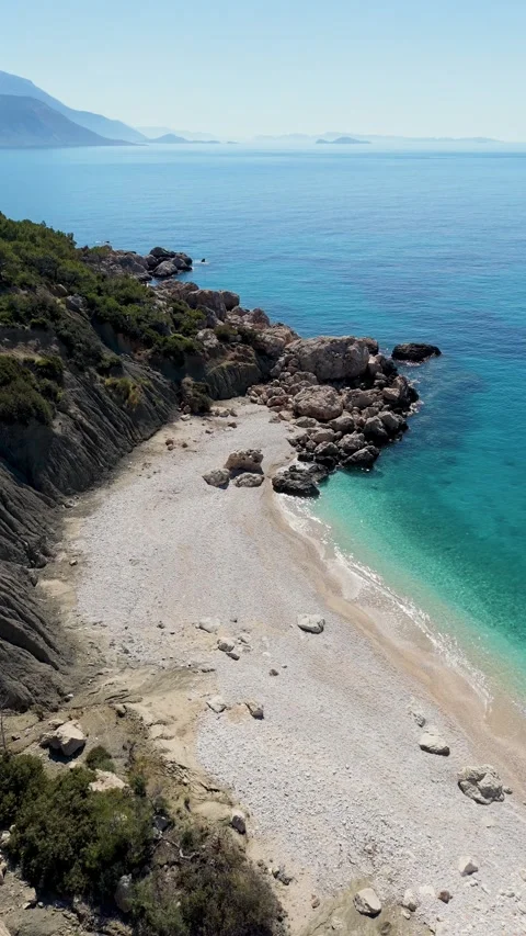 Explore the stunning coastline at kas turkeys hidden beach paradise Vídeos de archivo 337308692