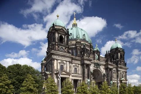 Explore the Stunning Facade of Berliner Dom in Berlin, Germany Stock Photos