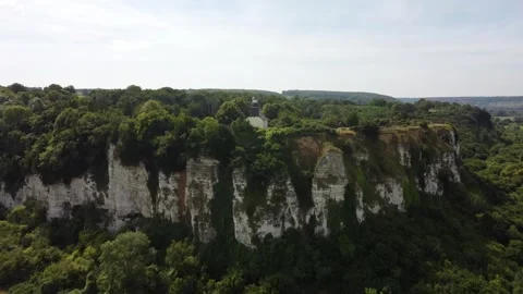 Explore the stunning heights of Le Phare de la Roque surrounded by nature Stock Footage 295807480