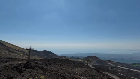 Explore the stunning landscape of Mount Etna in Sicily with spectacular views Video stock 285411385