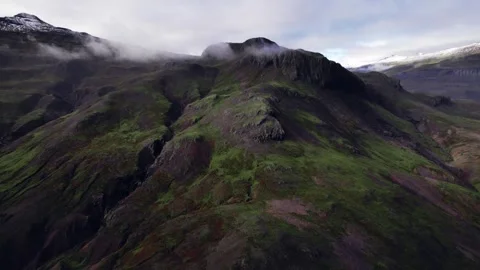 Explore stunning mountain landscapes with misty clouds Stock Footage 320262896