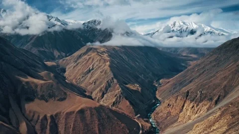 Explore stunning mountain landscapes in vibrant natural beauty Stock Footage 320262936