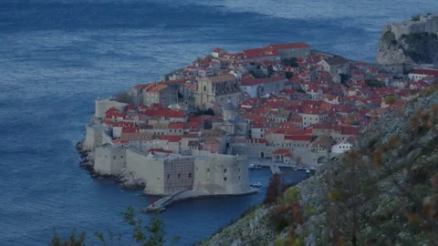 Explore the stunning seaside charm of a historic coastal town Dubrovnik in Stock Footage 296189299
