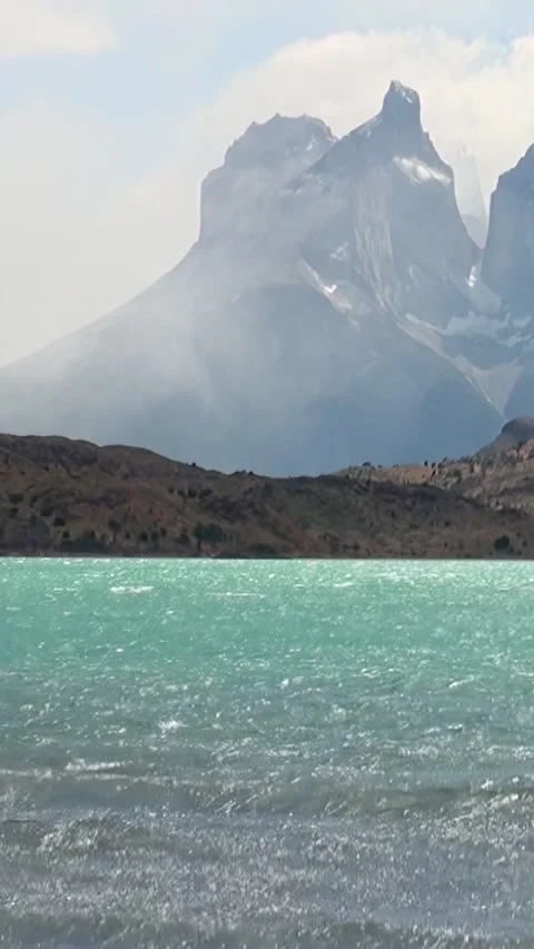 Explore the stunning turquoise waters and mountains of Los Alerces National Park Stock Footage 299461194
