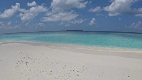 Explore the stunning white sand beaches and turquoise waters of Maldives Video stock 286104650