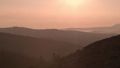 Explore sunset views in Bavarian Forest National Park in Germany Stock Footage 325635440