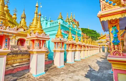 Explore Thanboddhay monastery, Monywa, Myanmar 스톡 사진