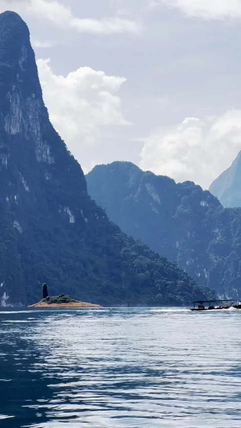 Explore the tranquil beauty of Khao Sok National Park in Thailand with stunning Stock-Footage 302263237