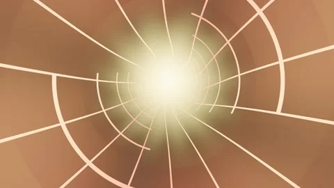 Explore a tunnel with bright light at the end and abstract lines Stock Footage 337927535