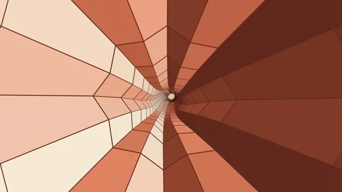 Explore a tunnel of shapes and colors in an abstract motion scene Stock Footage 337064262