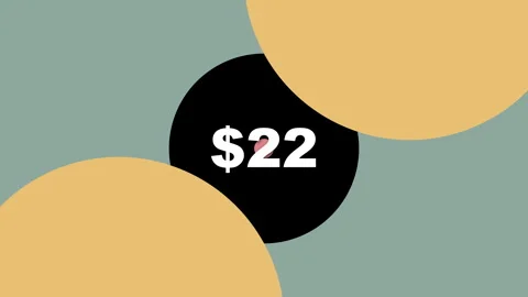 Explore a unique graphic display illustrating pricing elements in a stylish Video stock 317375729