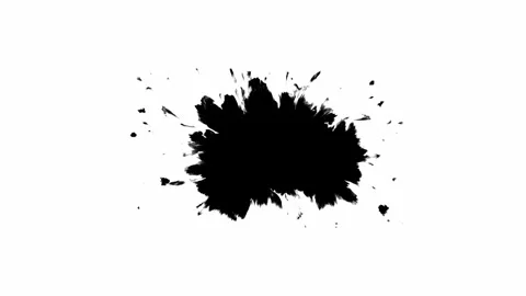 Explore the use of dynamic black ink blots that can enrich creative projects in Stock Footage 310544422