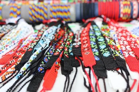Explore a Variety of Colorful Handcrafted Bracelets and Accessories in Our Stock Photos