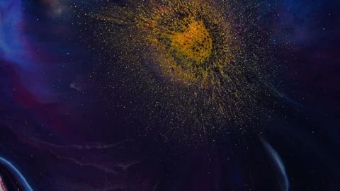 Explore the Vibrant Abstract Galaxy Art that is Deeply Inspired by Cosmic Stock Footage 313369156