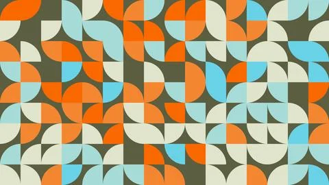 Explore this vibrant abstract geometric pattern featuring colorful shapes i.. Stock Illustration