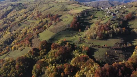 Explore vibrant autumn landscapes in rural countryside Stock Footage 320293448