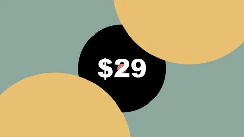 Explore a vibrant price graphic display showcasing modern design elements in a Stock Footage 317375554