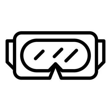 Explore virtual goggles icon, outline style Illustrazione stock