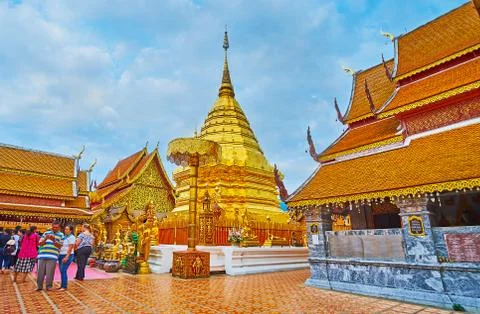 Explore Wat Phra That Doi Suthep temple, Chiang Mai, Thailand 스톡 사진