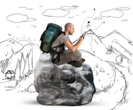 Explorer browse the network Foto stock