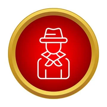 Explorer character icon wearing hat and scarf 스톡 일러스트