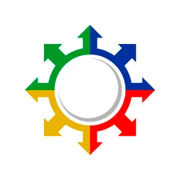 Explorer Compass Direction Colours Symbol Design Stock Illustration