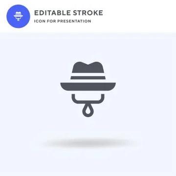 Explorer Hat icon vector, filled flat sign, solid pictogram isolated on white イラスト素材