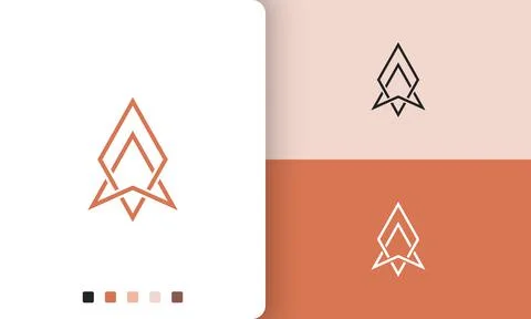 Explorer or compass logo vector design with simple and modern style Stock Illustration