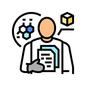Explorer scientist worker color icon vector illustration 스톡 일러스트