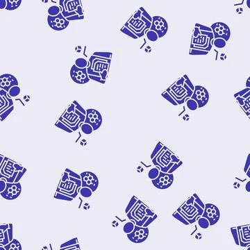 Explorer scientist worker glyph seamless pattern Illustrazione stock