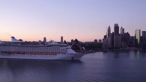Explorer of the Seas arriving in Sydney Stock Footage 72608889