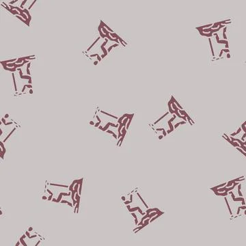 Explorer with telescope geographical glyph vector seamless pattern Illustrazione stock